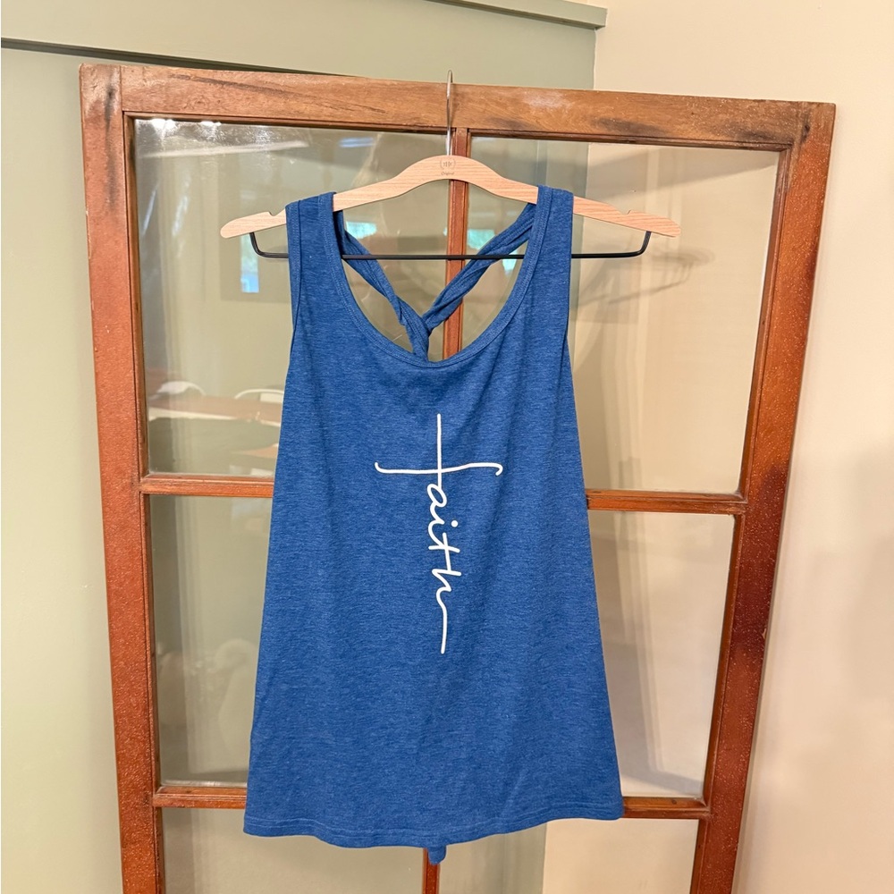 Blue “Faith” Tank Top